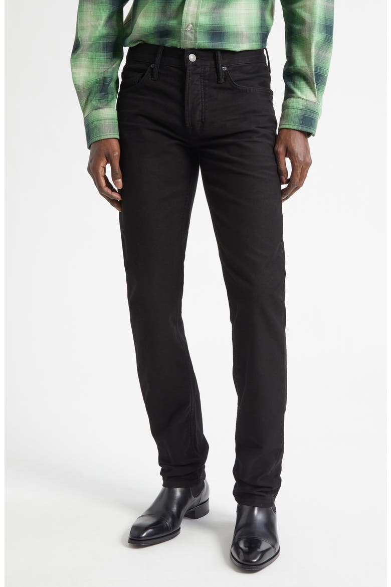 Slim Fit Moleskin Pants, Main, color, BLACK