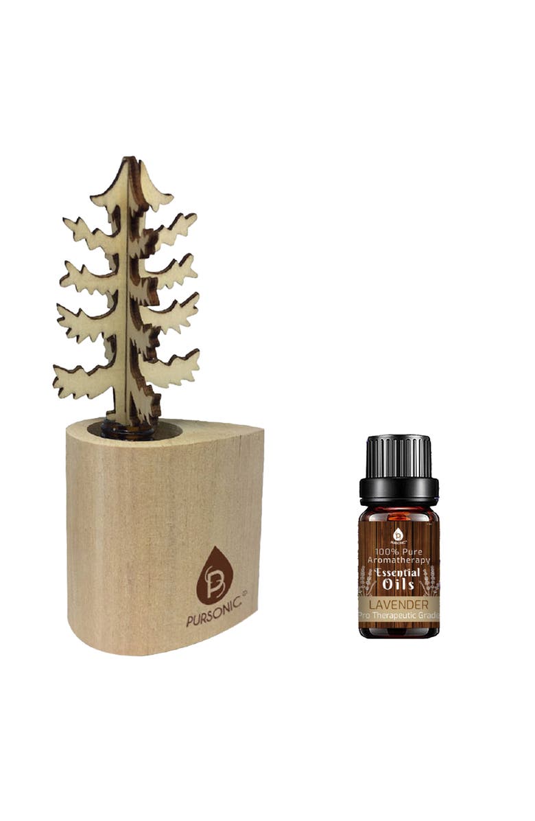 PURSONIC 3D Tree Reed Diffuser with 100% Pure Lavender Essential Oil, Main, color, 