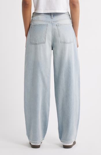 Mid Rise Baggy Barrel Jeans