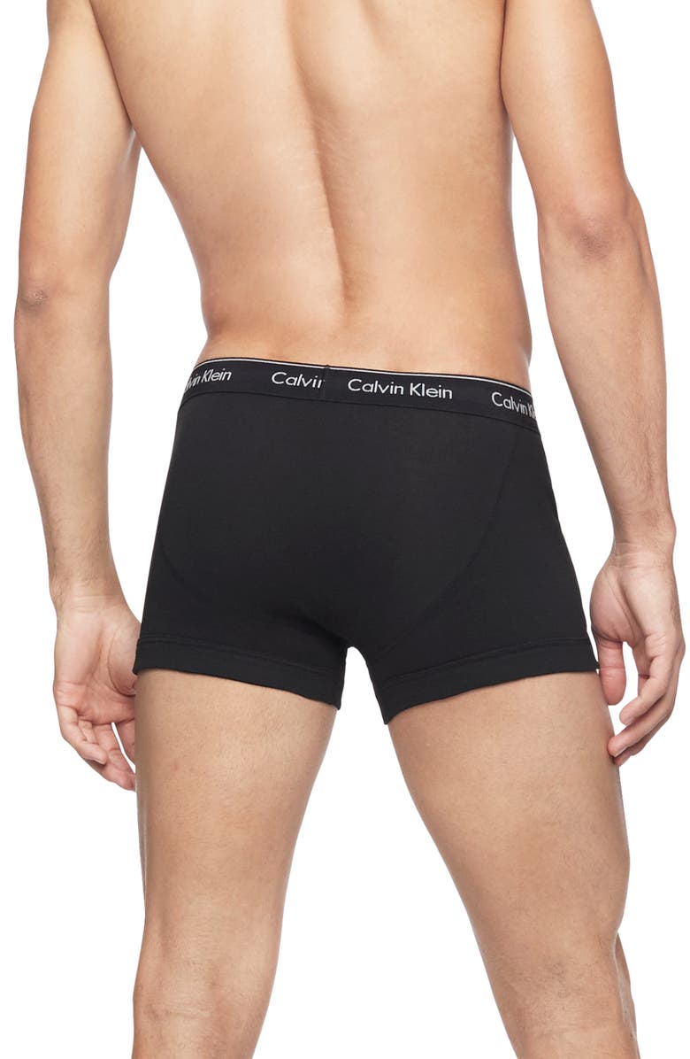 Calvin Klein Classics 3-Pack Cotton Trunks, Alternate, color, Black