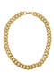 Water Resistant 14K Gold Plated Curb Chain Necklace