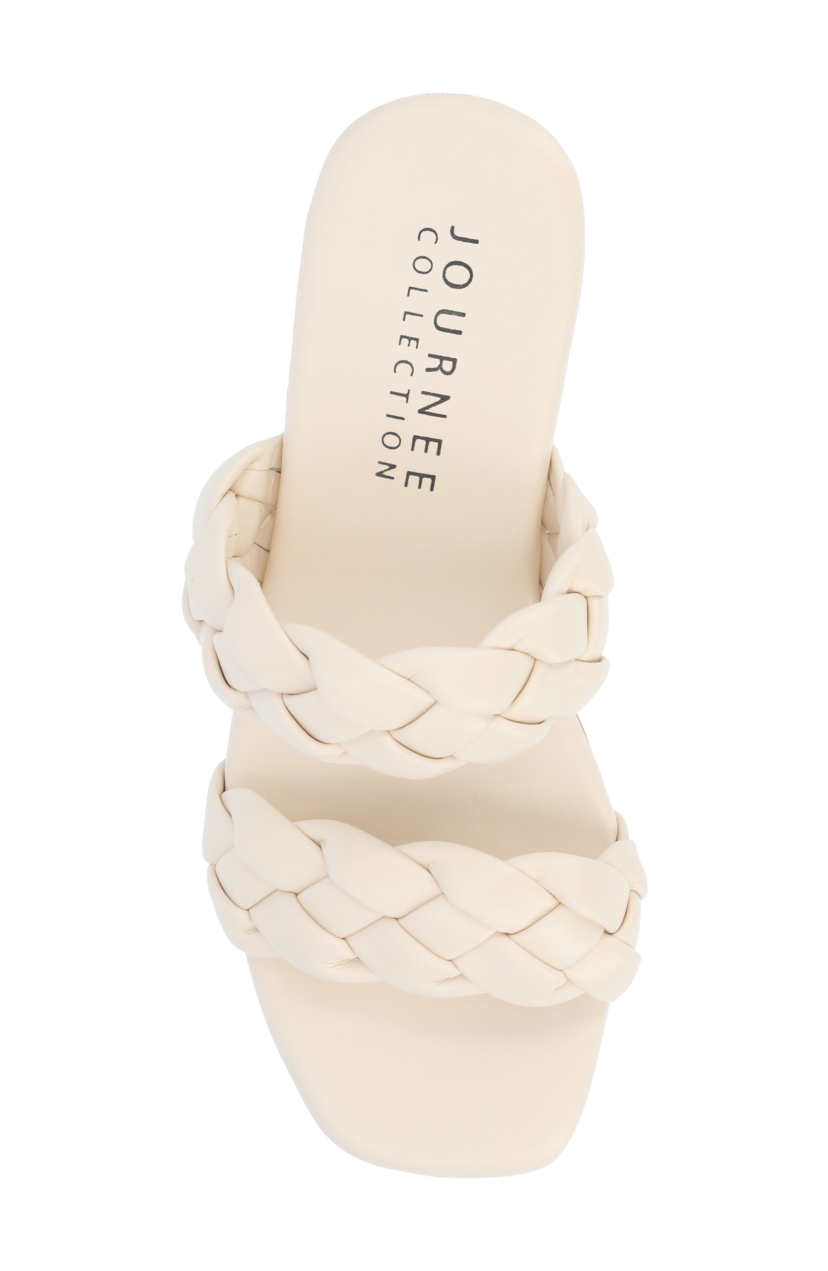 Journee Collection Kyaa Vegan Leather Platform Sandal, Alternate, color, Beige