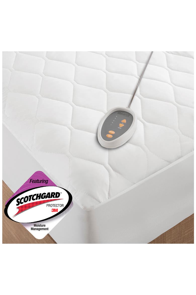 Heated Mattress Pad, Alternate, color, WHITE