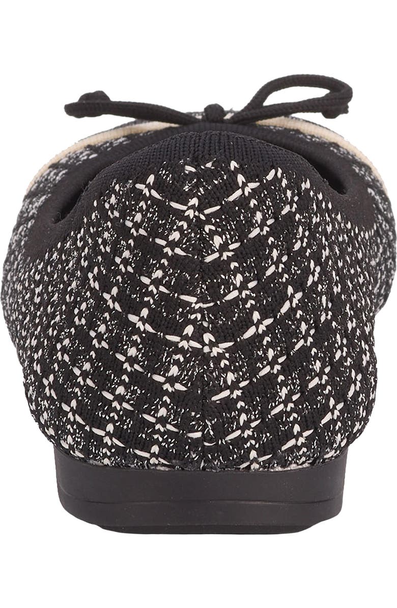 Ros Hommerson Noelle Cap Toe Ballet Flat, Alternate, color, Black Sparkle Knit