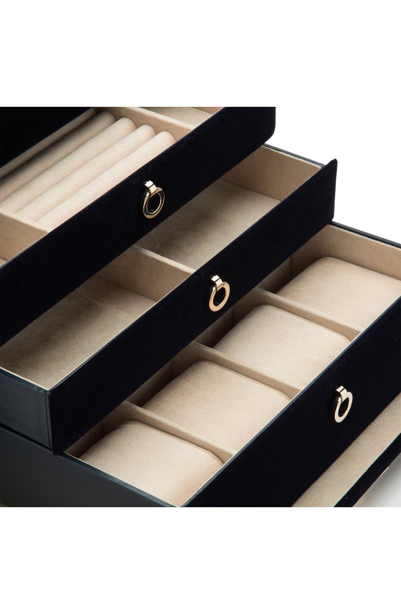 WOLF Zoe Large Jewelry Box, Alternate, color, Indigo