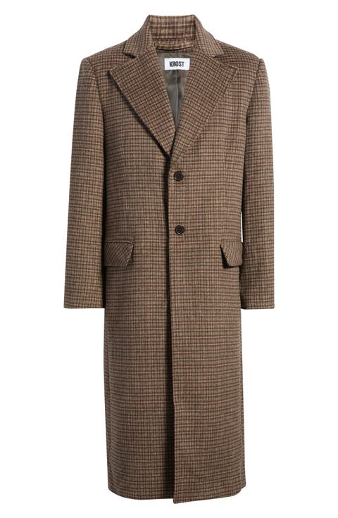 Check Cotton & Wool Coat