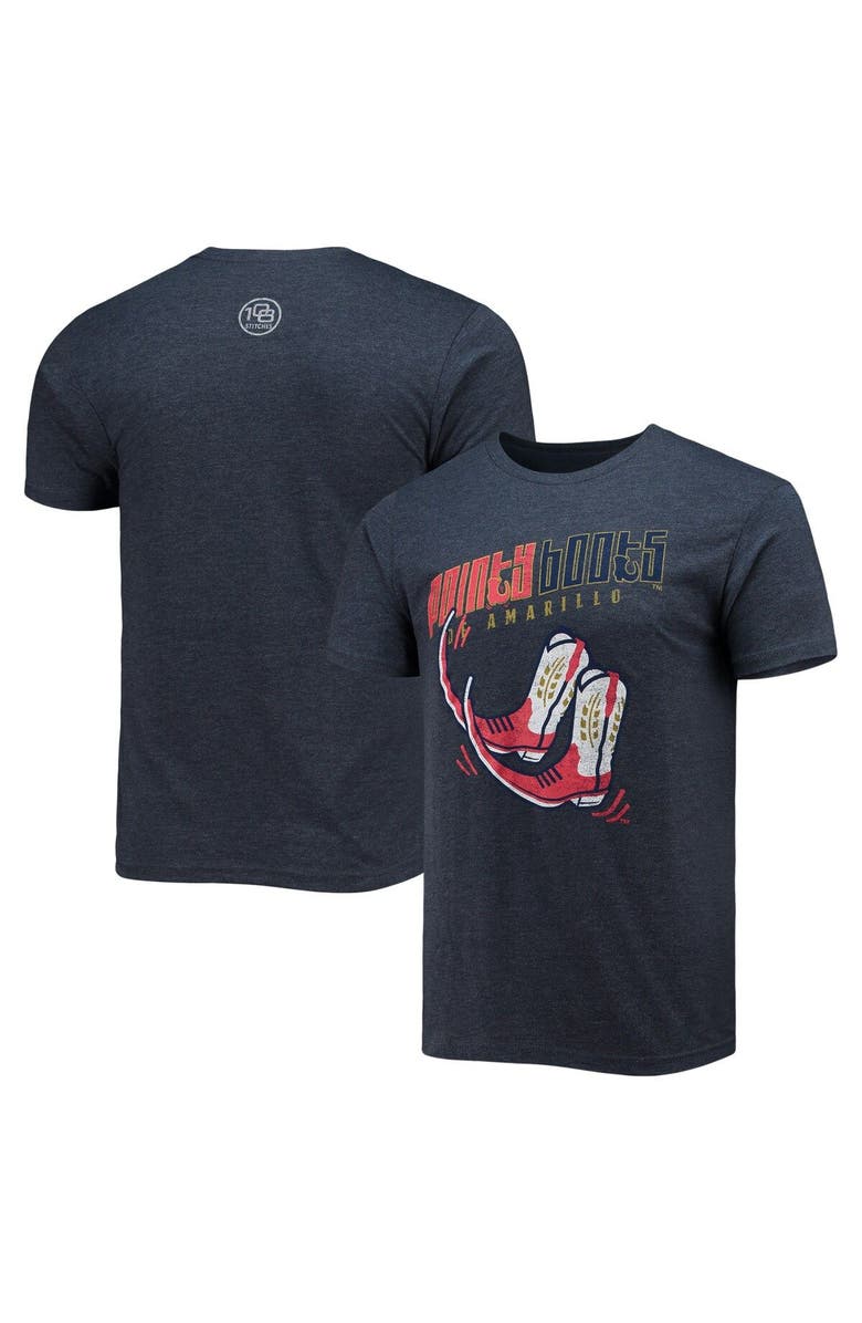 108 STITCHES Men's Charcoal Pointy Boots de Amarillo Copa de la Diversion Home Tri-Blend T-Shirt, Main, color, Charcoal