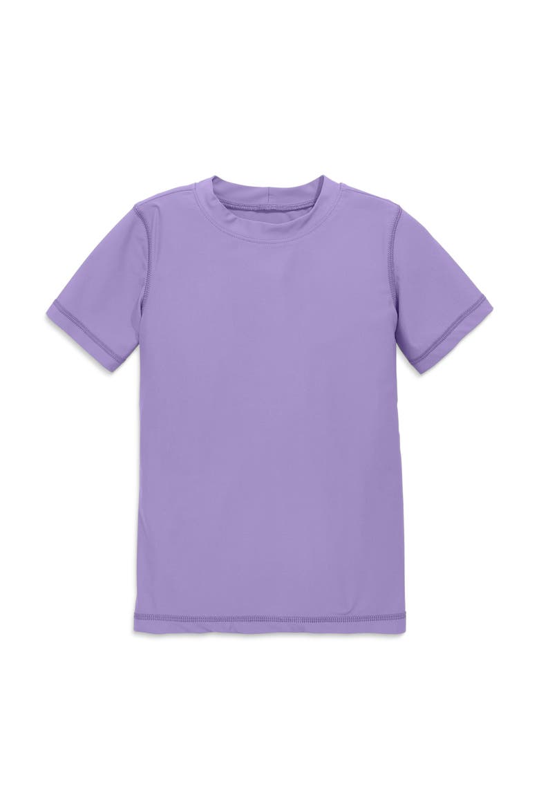 Kids Short Sleeve Rash Guard, Main, color, Iris