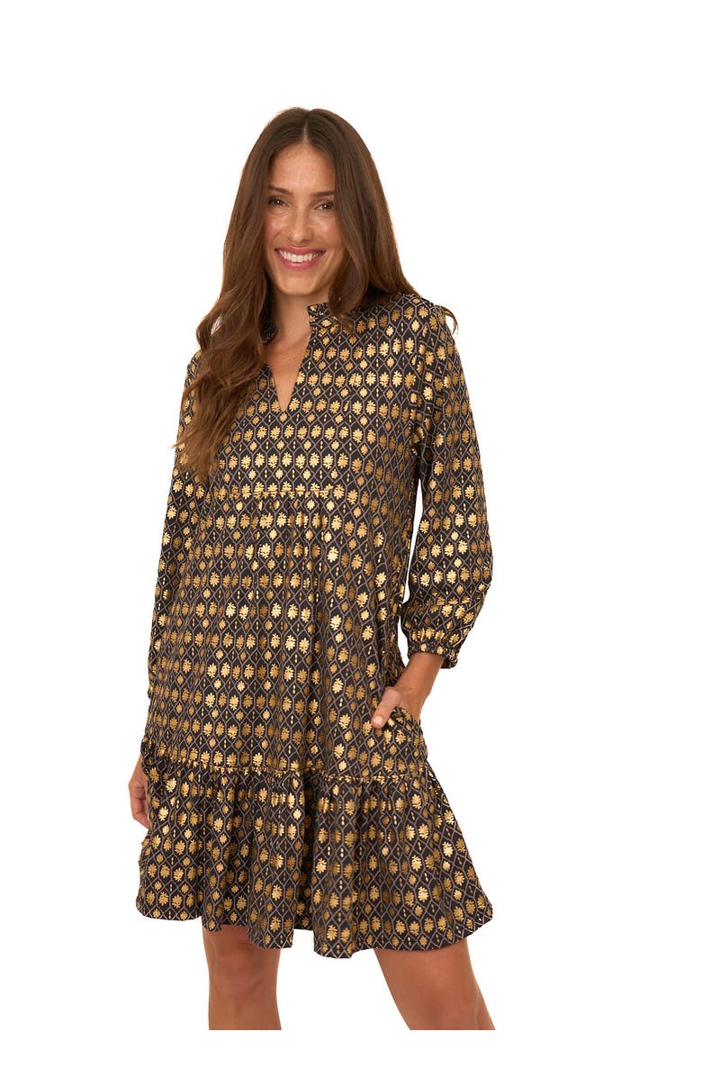 Cabana Life Relaxed Dress, Main, color, Black Metallic