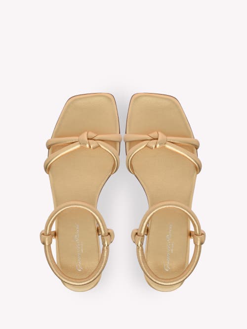 Gianvito Rossi Juno 05 Flat In Metallic Gold Leather