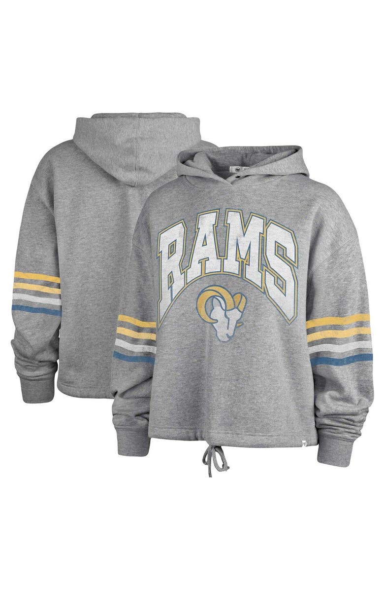 '47 Women's '47 Heather Gray Los Angeles Rams Upland Bennett Pullover Hoodie, Main, color, Heather Gray