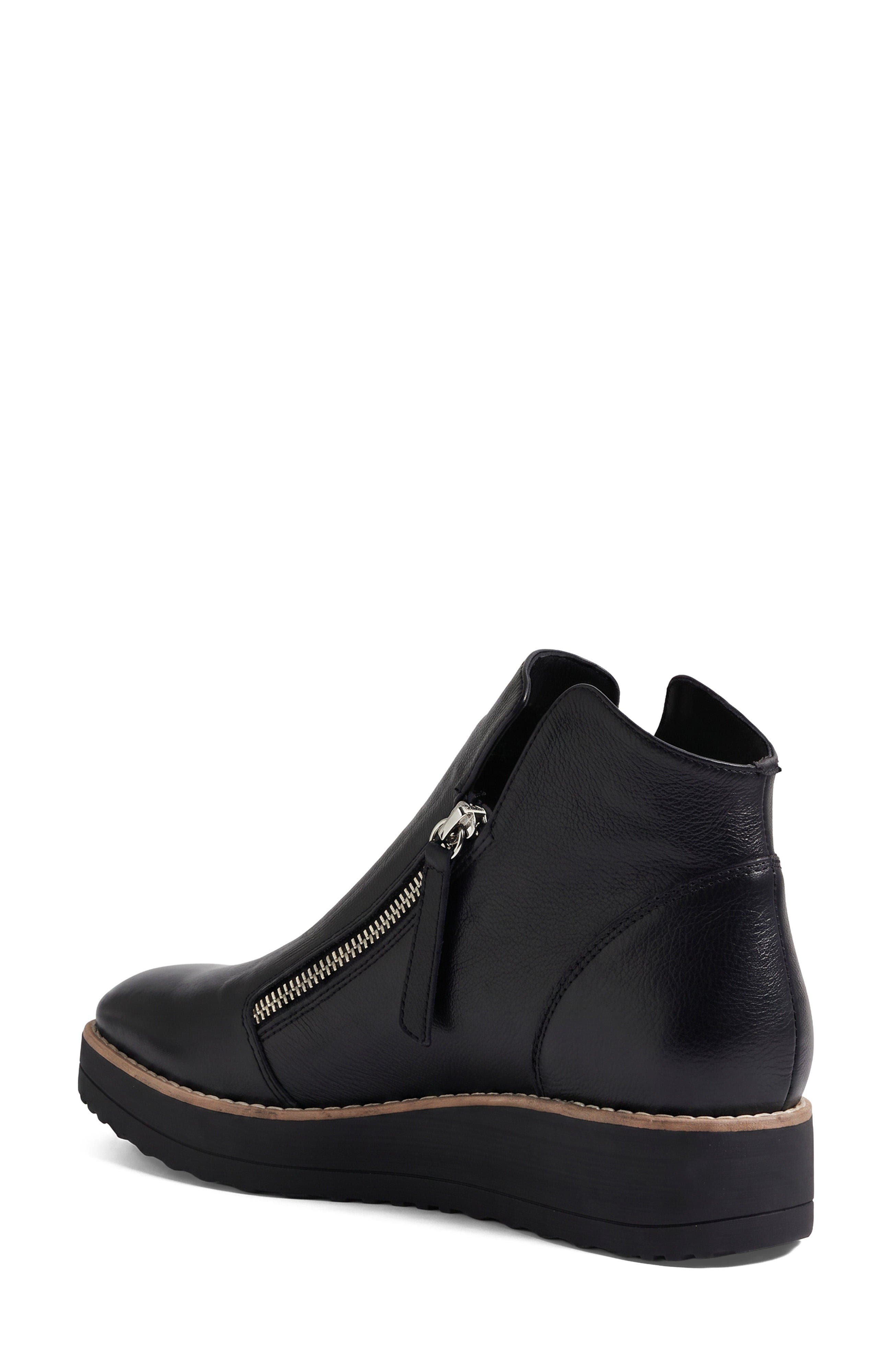 Dosta Twin Zip Boot, Alternate, color, Black Leather