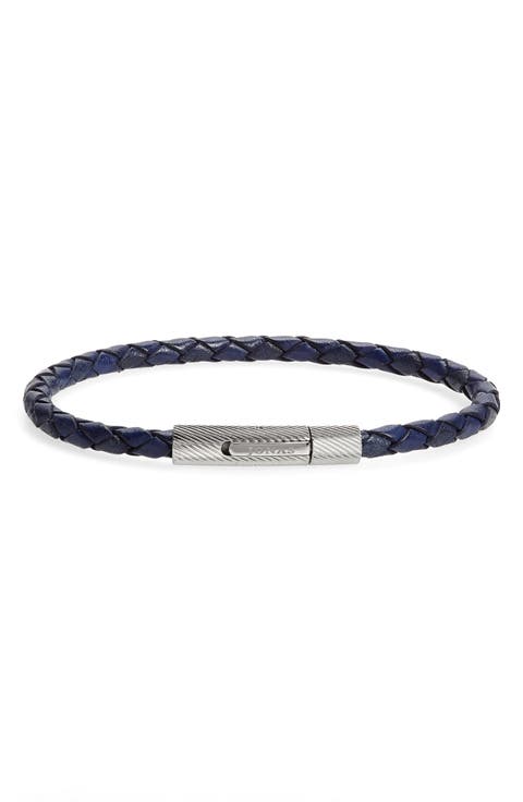 Men's Single Braided Leather Bracelet