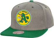 Mitchell & Ness Men's Mitchell & Ness Gray Athletics Cooperstown Collection Basic Flip Snapback Hat