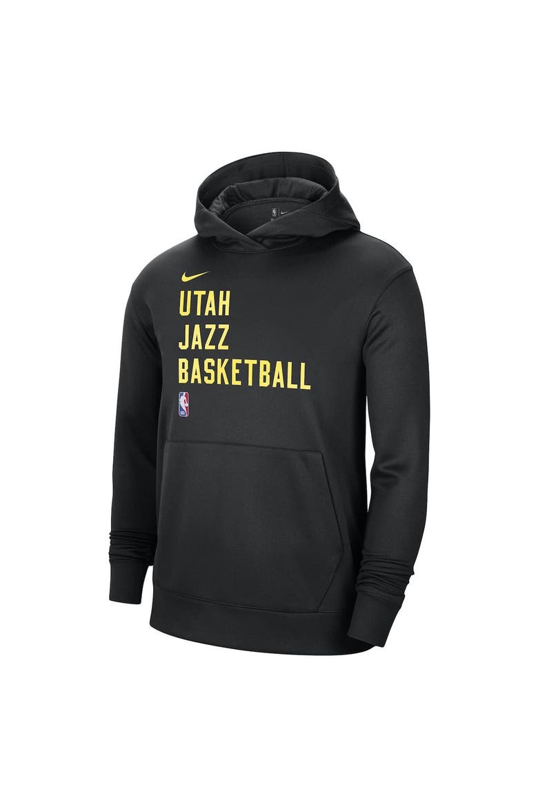 Unisex Nike Black Utah Jazz 2023/24 Performance Spotlight On-Court Practice Pullover Hoodie, Alternate, color, Black
