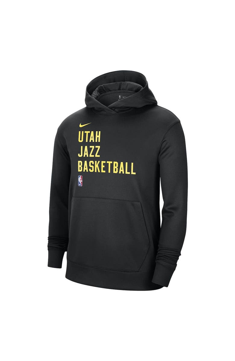 Nike Unisex Nike Black Utah Jazz 2023/24 Performance Spotlight On-Court Practice Pullover Hoodie, Alternate, color, Black