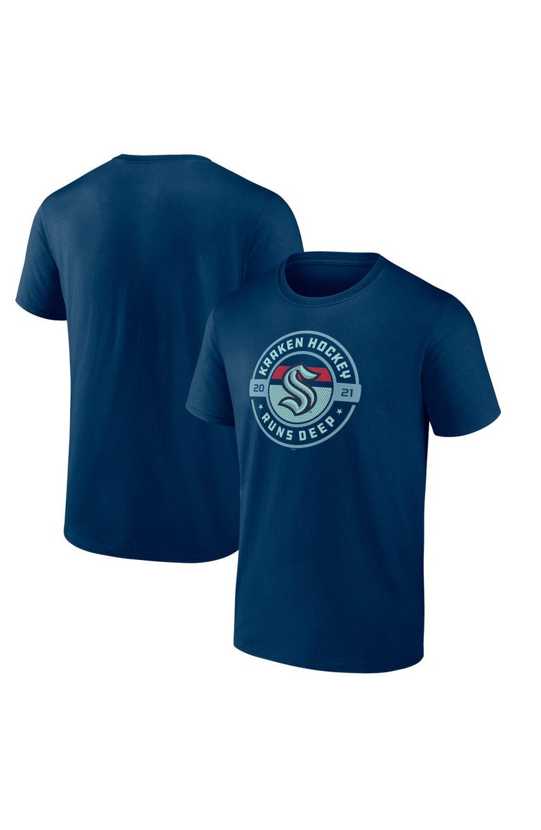 FANATICS Men's Fanatics Branded Deep Sea Blue Seattle Kraken Local T-Shirt, Alternate, color, Navy