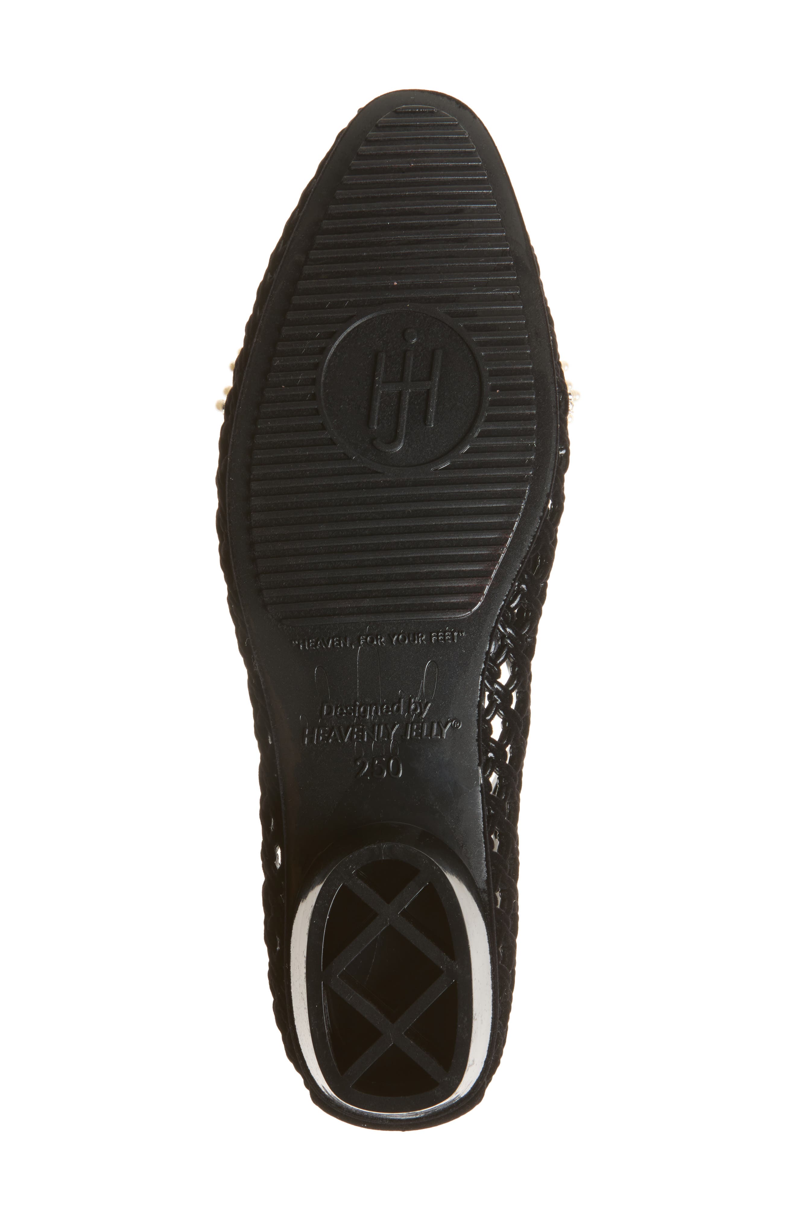 Plush Jelly Ballet Flat, Alternate, color, BLACK