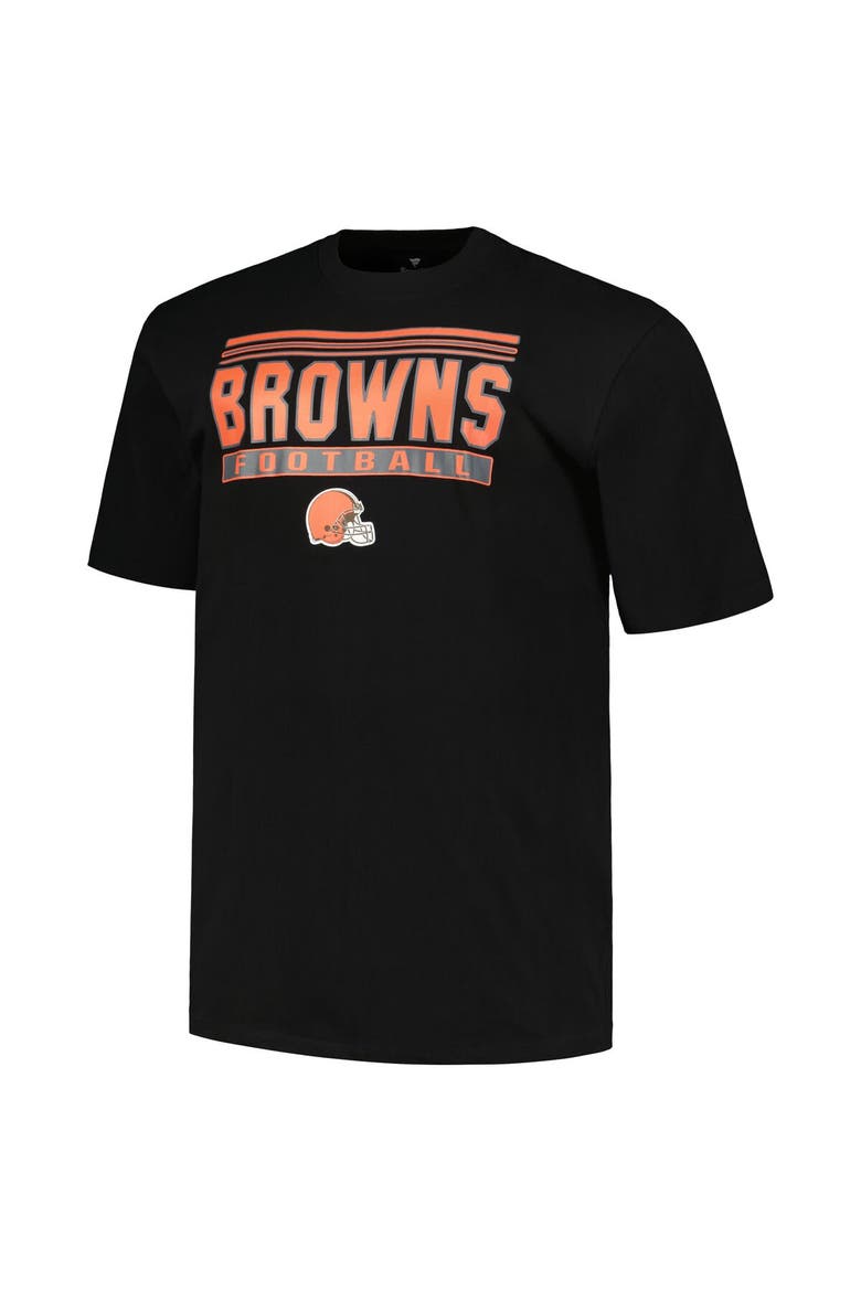 Men's Fanatics Branded Black Cleveland Browns Big & Tall Pop T-Shirt, Alternate, color, Black