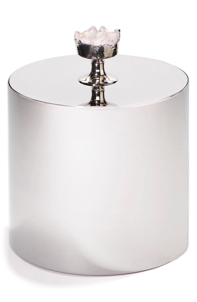ANNA New York Gemstone Hospitality Ice Bucket, Main, color, Silver