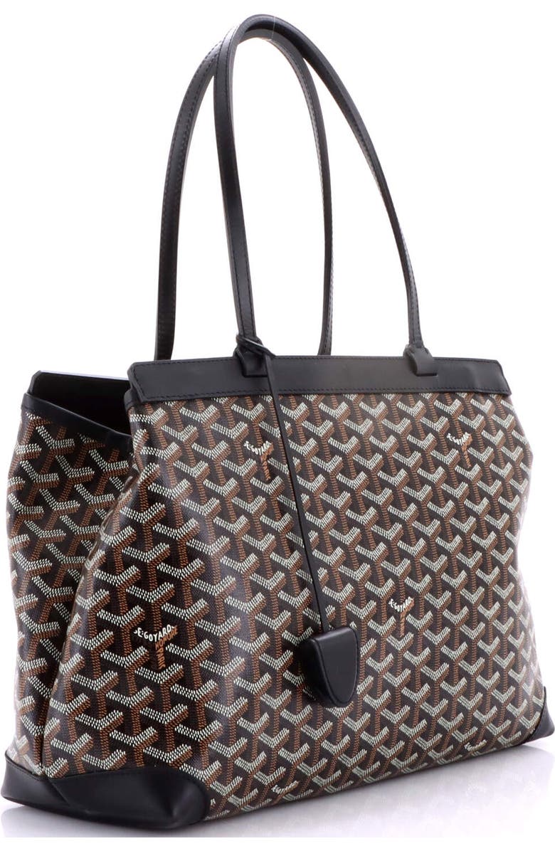 Pre-Owned Goyard Bellechasse Bag Coated Canvas PM, Alternate, color, Black