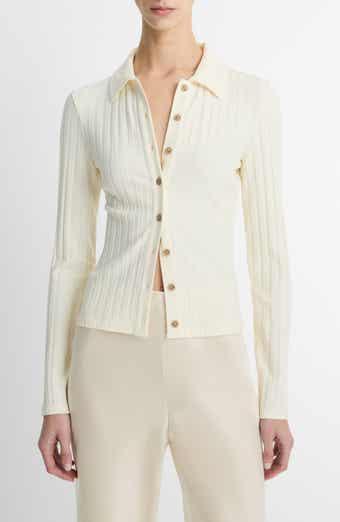 Vince Collar Rib Cardigan