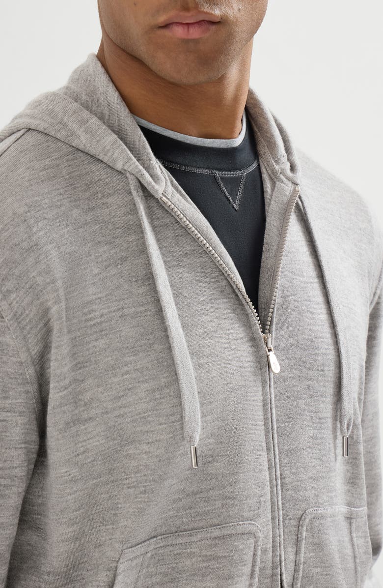 Brunello Cucinelli French terry sweatshirt, Alternate, color, Grey