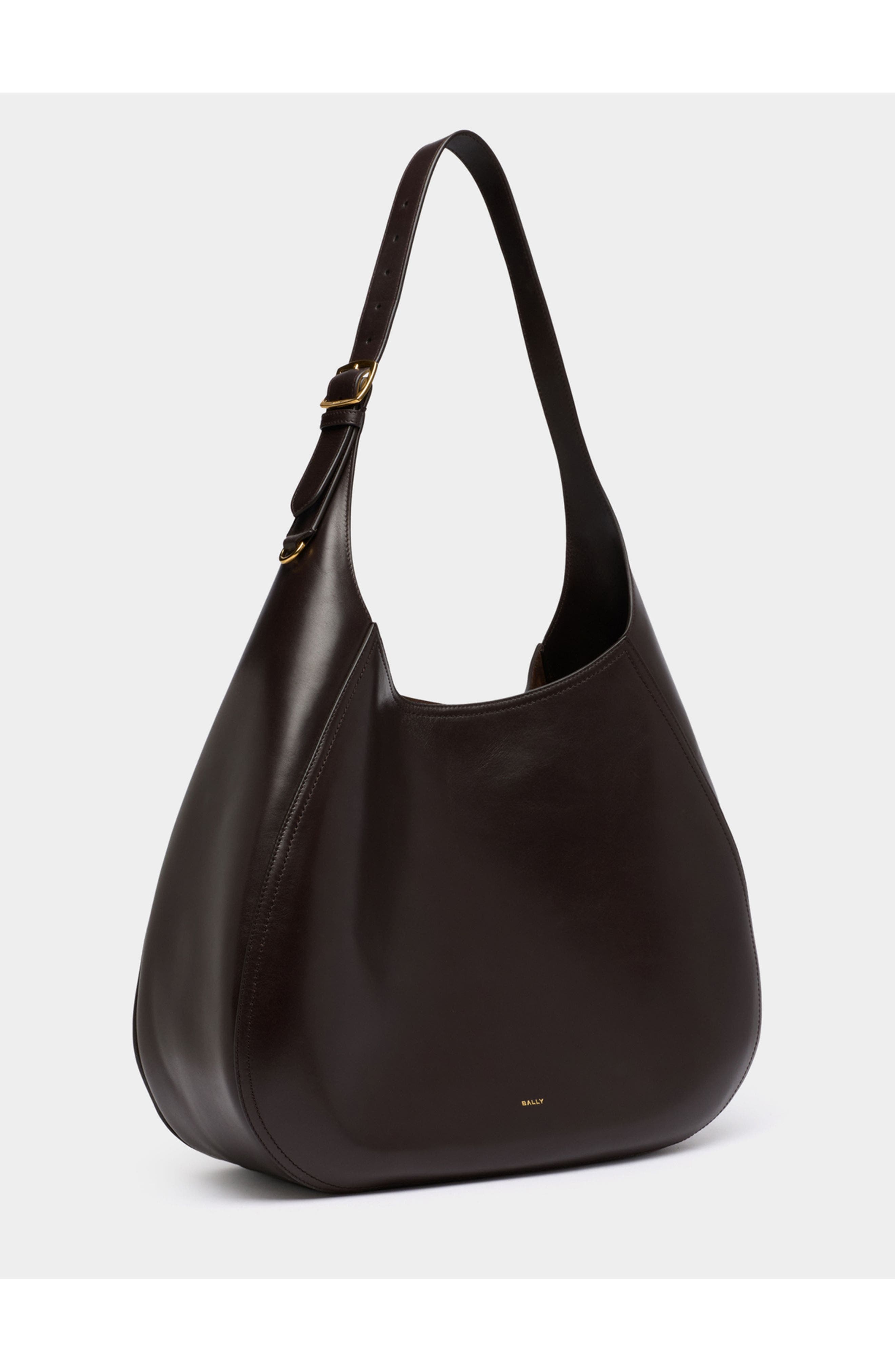 Bally Althea Large Hobo Bag, Alternate, color, Brown