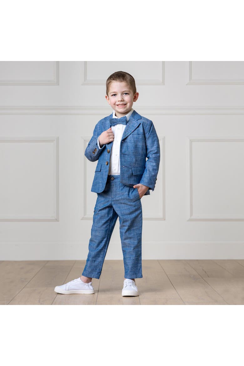 Boys' Organic Chambray Suit Pant, Toddler, Alternate, color, Blue Chambray