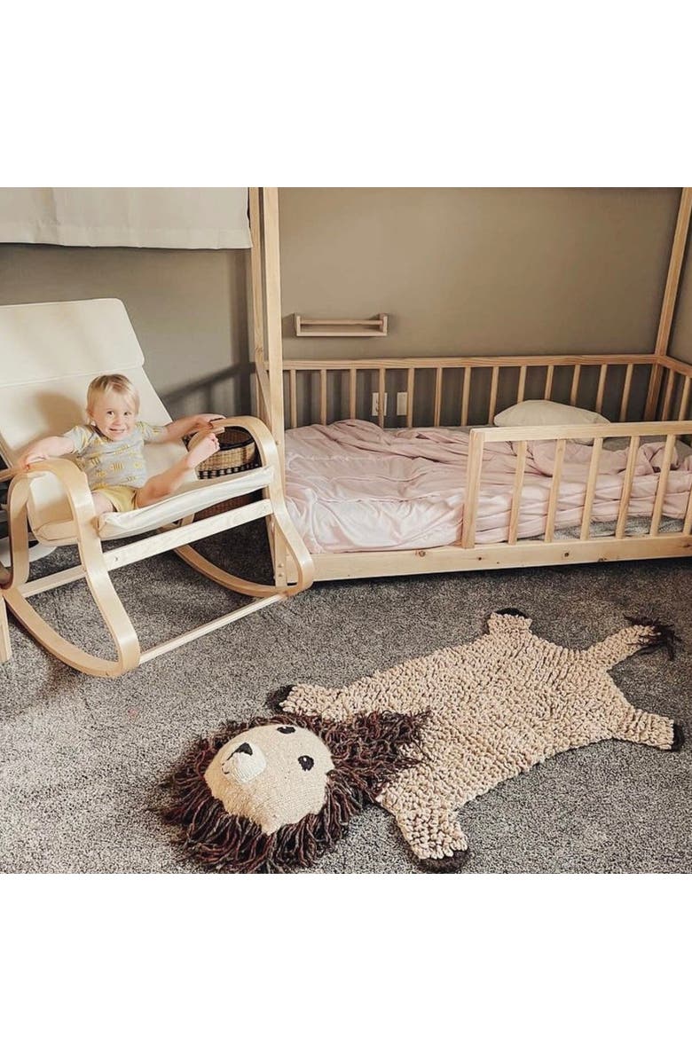 Finn + Emma Organic Wool Play Mat + Nursery Rug | Lion, Alternate, color, Beige