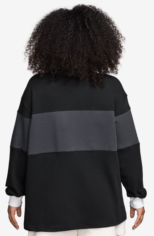 Nike Nsw Street Long Sleeve Gfx Polo In Black