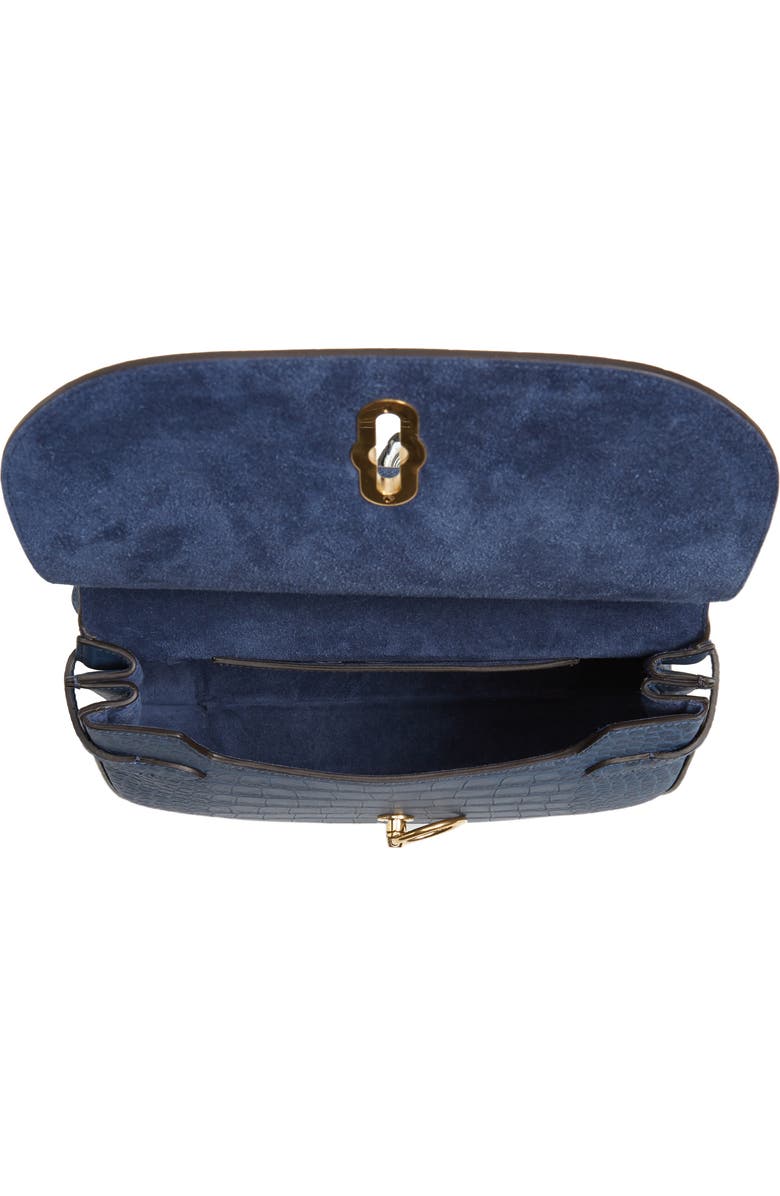 Mulberry Amberley Croc Embossed Leather Crossbody Bag, Alternate, color,