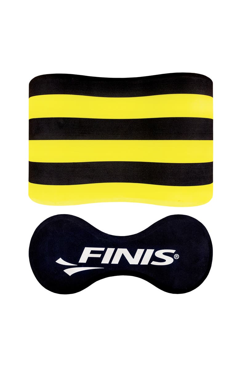 FINIS Foam Pull Buoy for Swim Training Upper Body Strength Builder Improves Stroke Technique Soft EVA Foam, Main, color, Yellow & Black