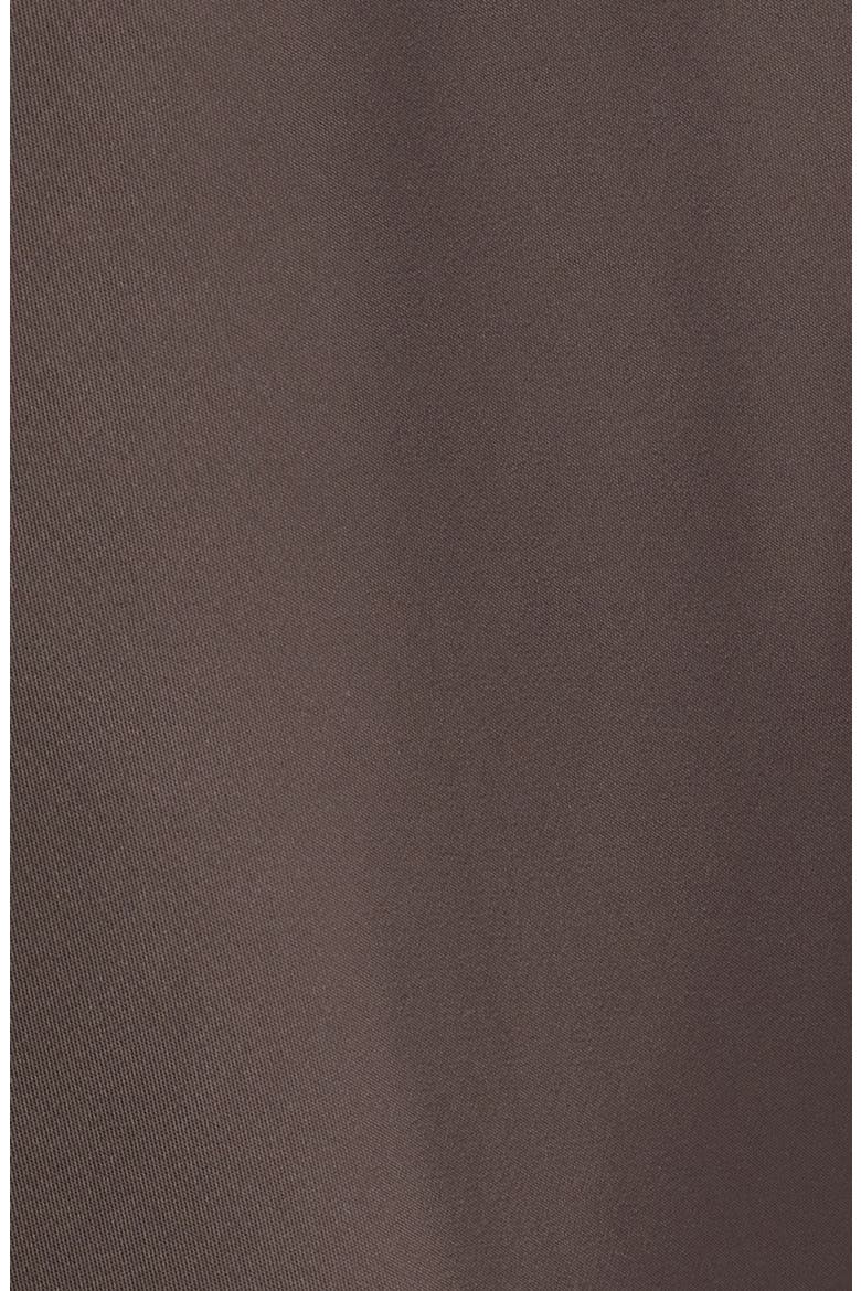 Alira Satin & Lace Midi Skirt, Alternate, color, BROWN