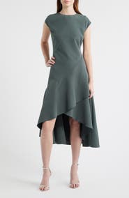 Chelsea28 Cap Sleeve High Low Midi dress