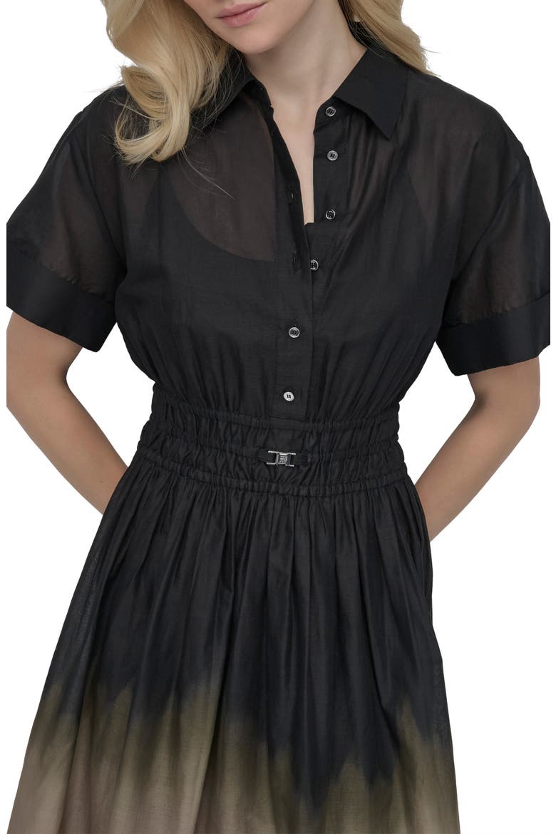 Cotton Poplin Midi Shirtdress, Alternate, color, CAPPUCCINO