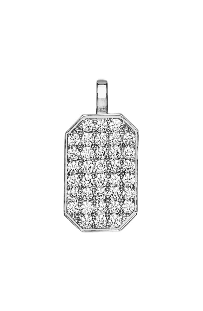 Sethi Couture Pavé Diamond Tag Pendant, Main, color, 18K Wg