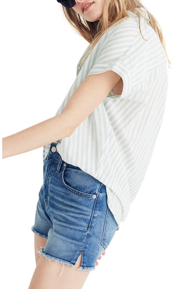 Central Stripe Shirt, Alternate, color, MINT STRIPE SEA HAZE