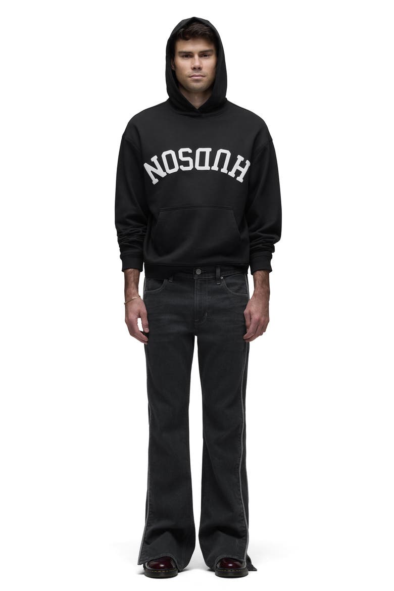 Classic Flipped Logo Hoodie, Alternate, color, BLACK