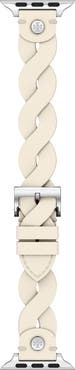 Tory Burch The Miller Braided Leather 20mm Apple Watch® Watchband