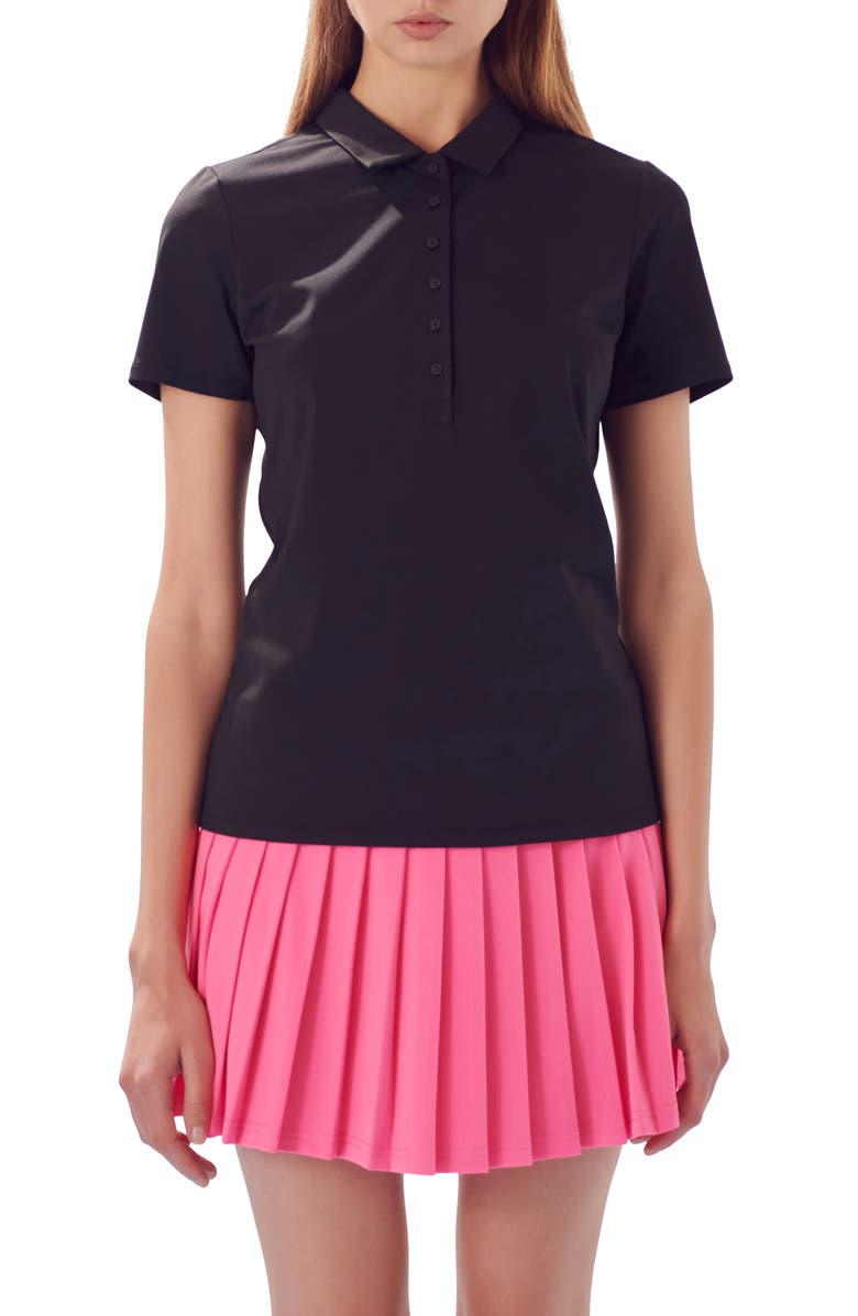 English Factory Stretch Polo, Main, color, Black