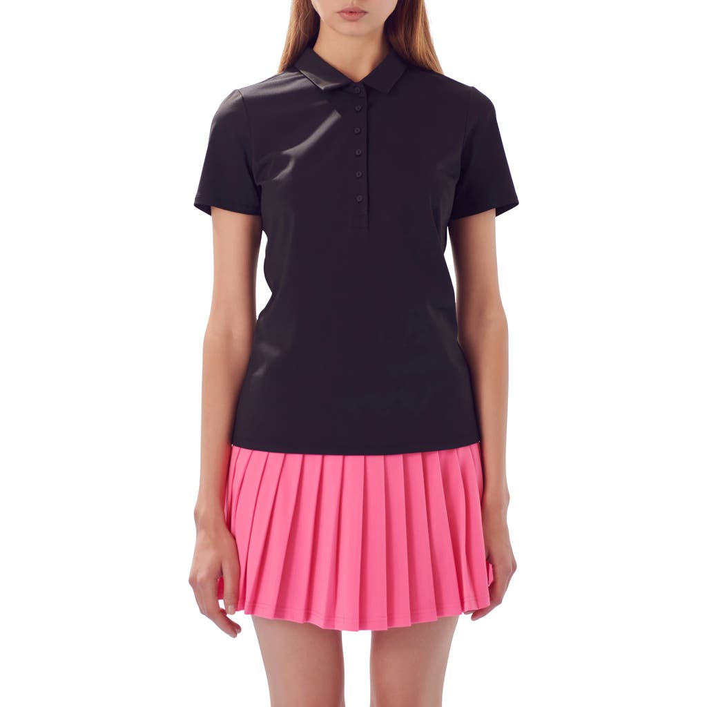 English Factory Stretch Polo in Black at Nordstrom Rack, Size X-Small