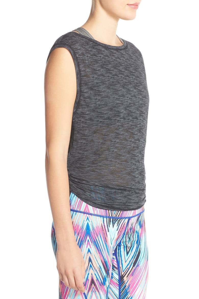 'Luna' Convertible Tie Tee, Alternate, color, BLACK