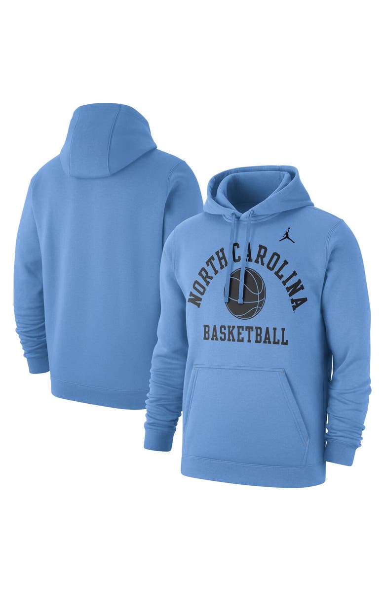 Jordan Brand Men's Jordan Brand Carolina Blue North Carolina Tar Heels Basketball Club Fleece Pullover Hoodie, Main, color, 