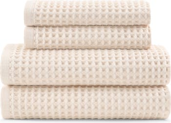 DKNY Pure Pure Yarn Dyed Cotton Waffle 4-Piece Bath & Hand Towel Set | Nordstrom