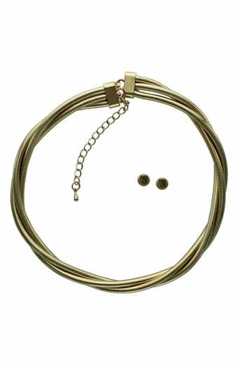 OLIVIA WELLES Twist Tube Chain Necklace