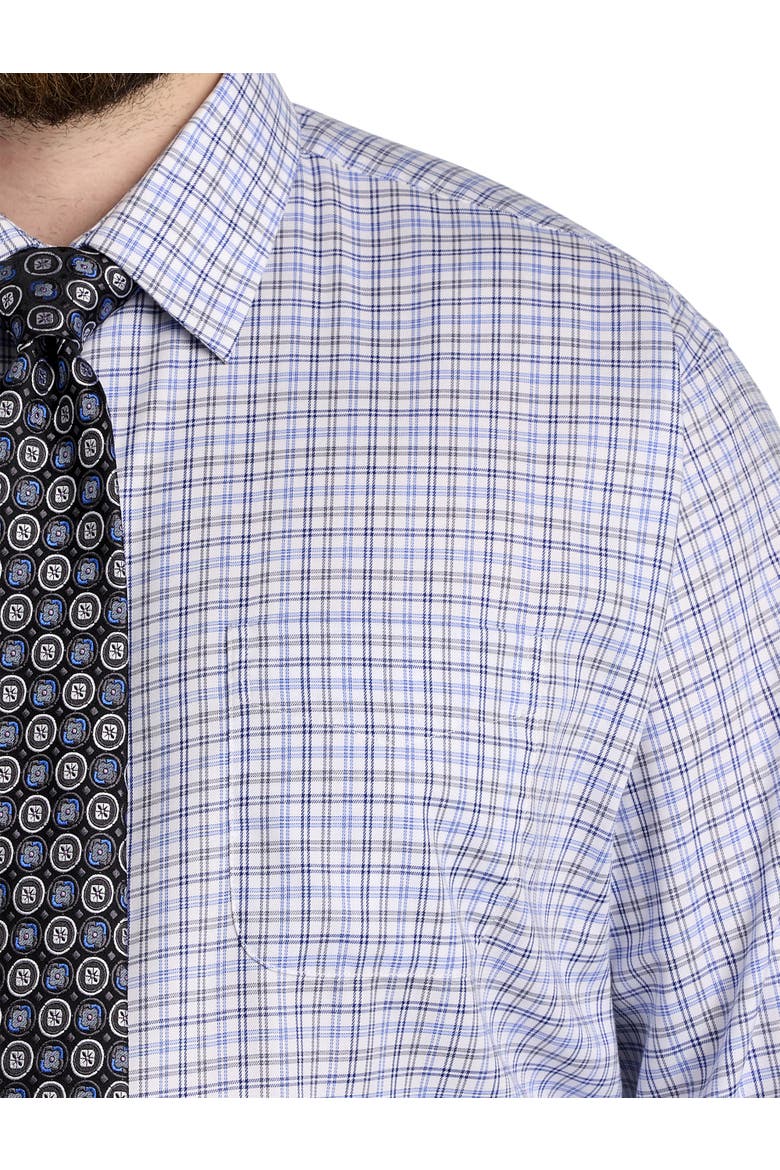 Grid Patterned Dress Shirt, Alternate, color, WHITE