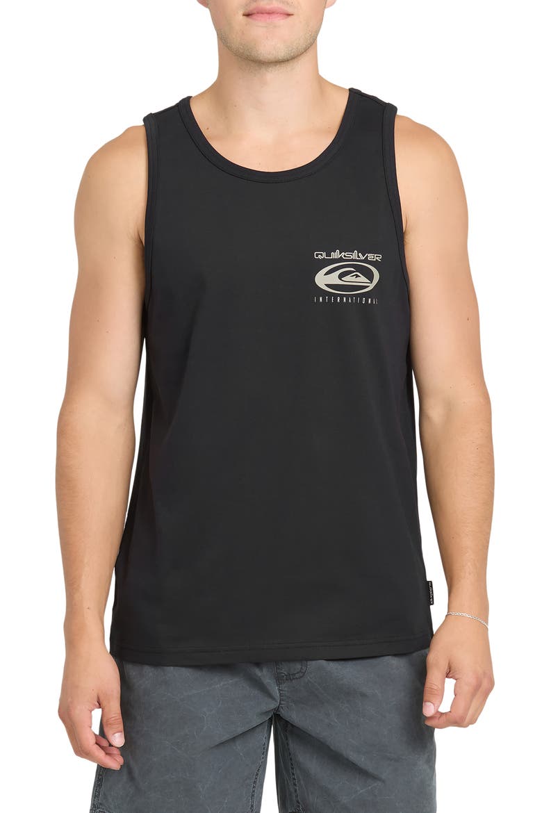 International Logo Cotton Tank, Main, color, BLACK