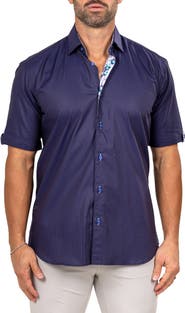 Maceoo Galileo Marty Short Sleeve Cotton Button-Up Shirt