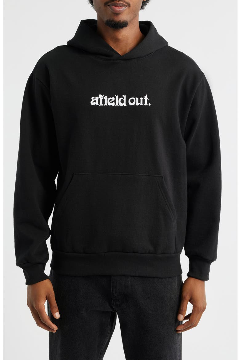 Abyss Logo Cotton Fleece Graphic Hoodie, Main, color, BLACK